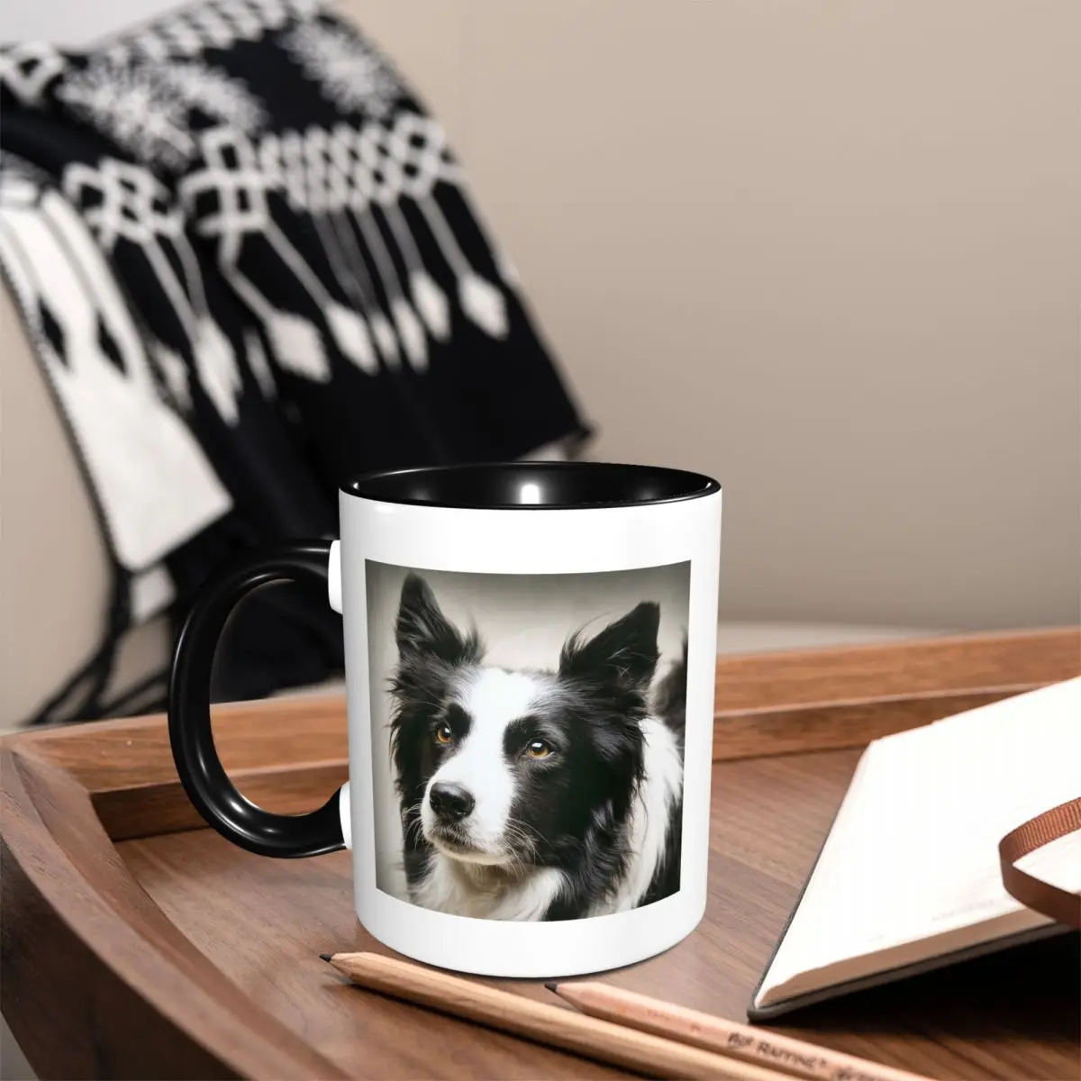 Working Border Collie Mug Funny Ceramic Coffee Cups Tea Mugs Milk Cup Drinkware Gift for Woman Man