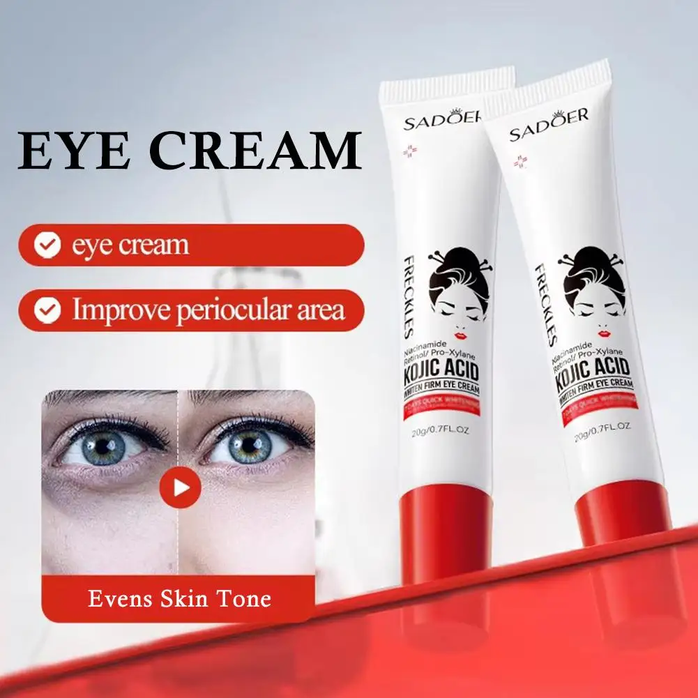 Kojic Acid Whitening Eye Cream Anti Dark Circles Remove Bags Moisturizing Firming Anti-aging Eye Beauty Skin Care