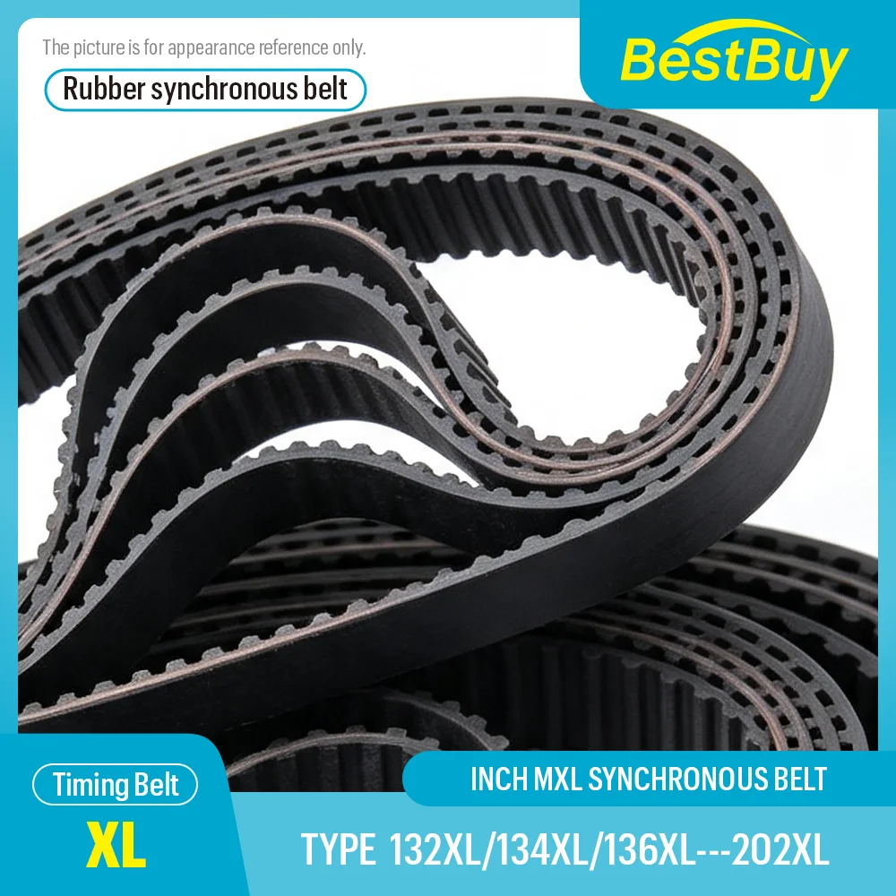 High Torque Trapezoidal Tooth Timing Belt 132XL to 202XL LP 335.3mm to 513.1mm Width 6/8/10/12.7/15/20mm