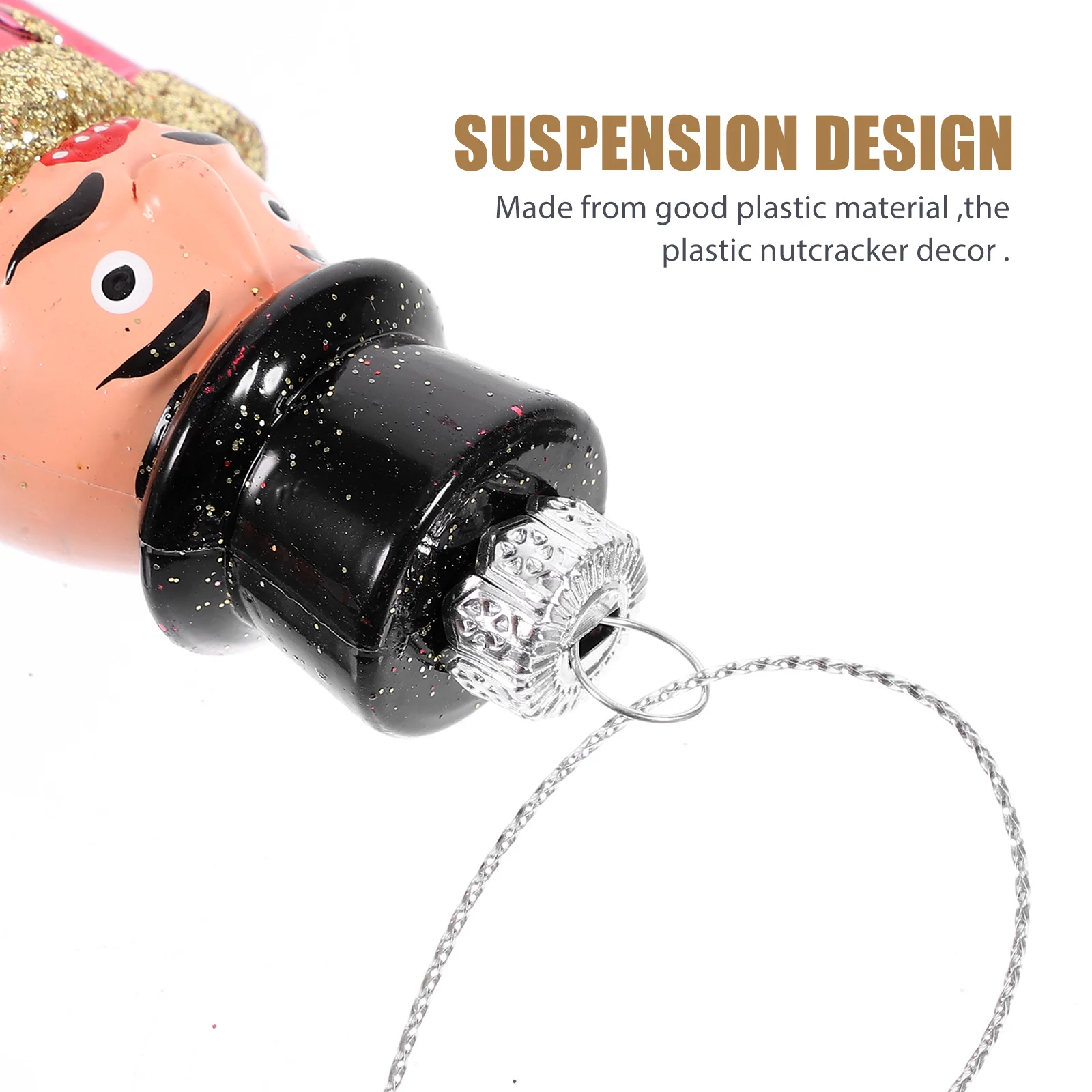 

6Pcs Plastic Nutcracker Pendants for Christmas Tree Hanging Decorations Xmas Party Ornament Festival Gift Nutcracker Pendant