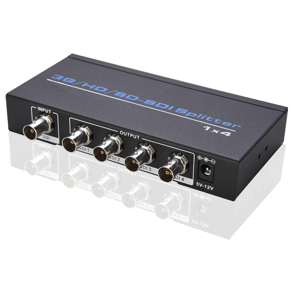 3G/HD/SD SDI Splitter 1x4 Multimedia Split Extender Full HD 1080P 4 Ports SDI Splitter for DVD HDTV Camera