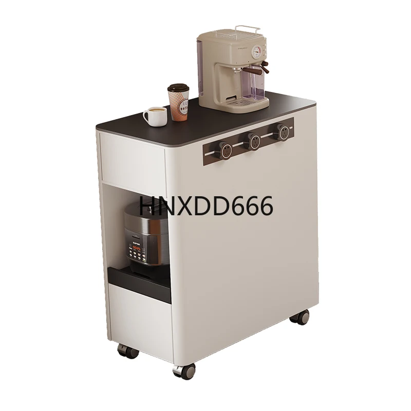 

Movable rock slab island table integrated island cabinet