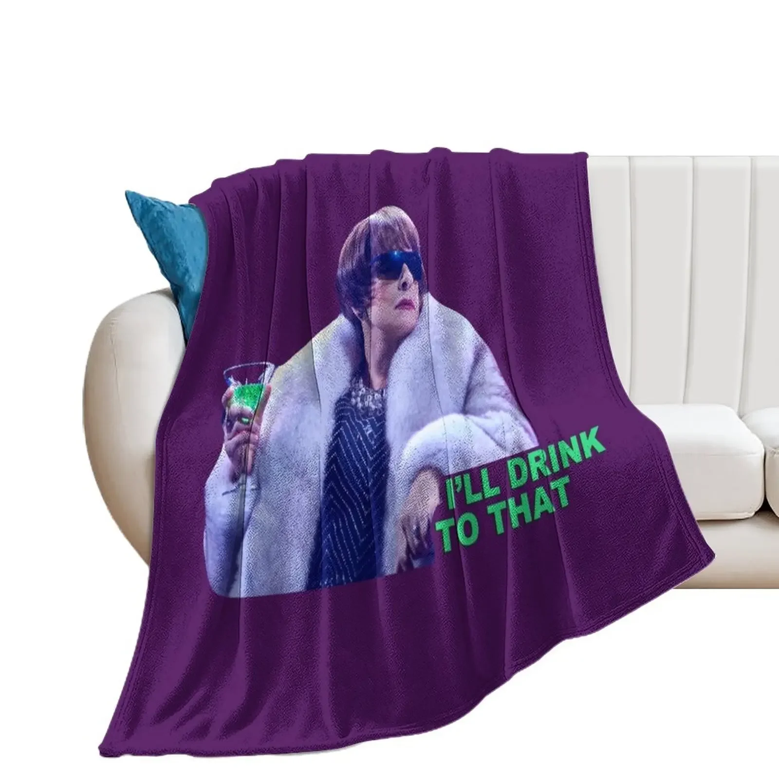 

Patti LuPone I'll Drink to That Company Throw Blanket wednesday Soft Luxury Throw Travel Blankets