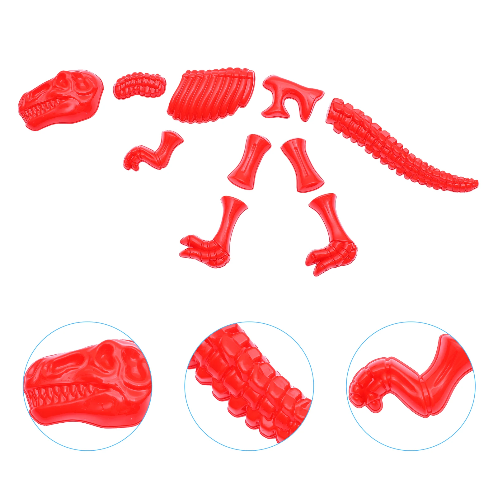 1 Juego de juguetes de arena de dinosaurio, molde de playa artesanal para niños, juegos creativos suaves de plástico, herramientas, moldes, juego educativo divertido en la piscina