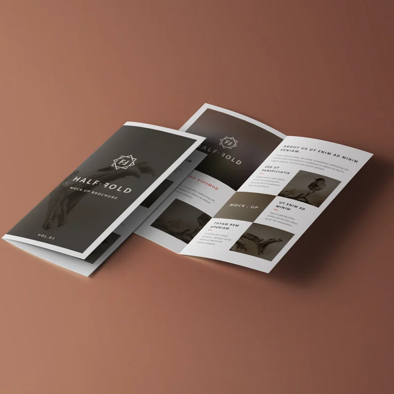 

custom 500pcs a lot A4 flyer printing Poster Three Fold Printed Color Pagea4 Four Fold Picture Album Brochure Foldout Instructio