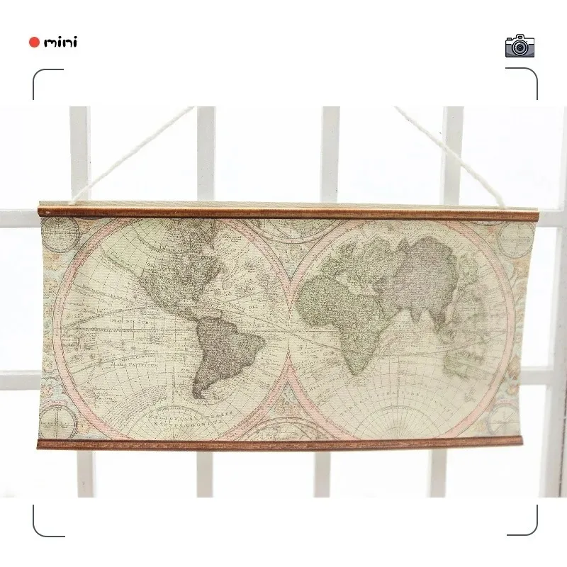 1: 12 modelos de cenas de brinquedo, acessórios para casa de boneca, mini mapa criativo, um ornamento