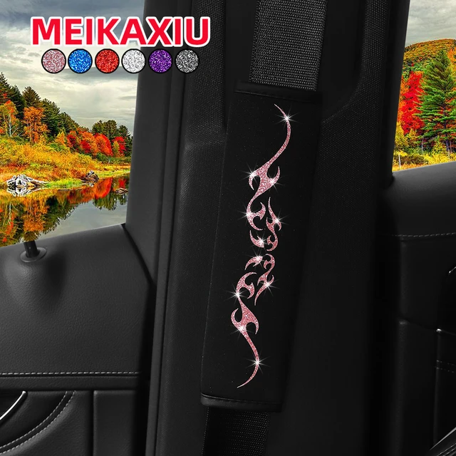 Modny totem brokat Blingbling tkanina ochraniacz na ramię samochodu akcesoria do pasów bezpieczeństwa wnętrza samochodowe dla wszystkich sezonów kobiet