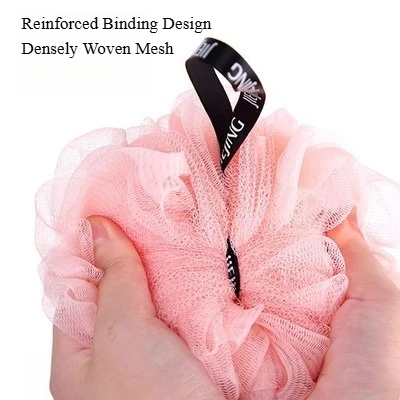 Large Adult Bath Sponge Pouf - Gentle Cleansing Shower Loofah, Skin-Friendly & Long-Lasting, High Bubble Bath Accessory