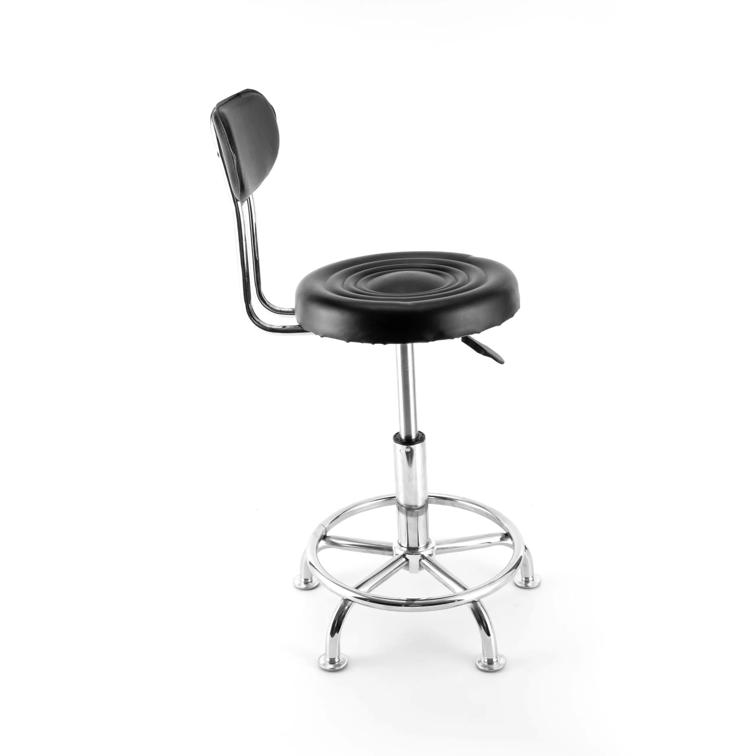 Cadeira de salão de banco com assento giratório 360, altura hidráulica resistente ajustável, bancos altos de corte de barbeiro, banco de garagem, W