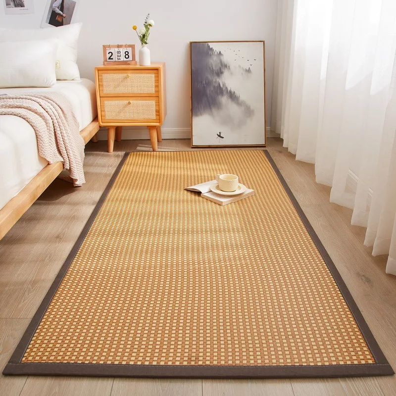 Cooling Floor Mat Sleeping Pad Thickened Soft Cushion Home Use Kids Rattan Tatami Bamboo Household Rattan Mat for Summer Use
