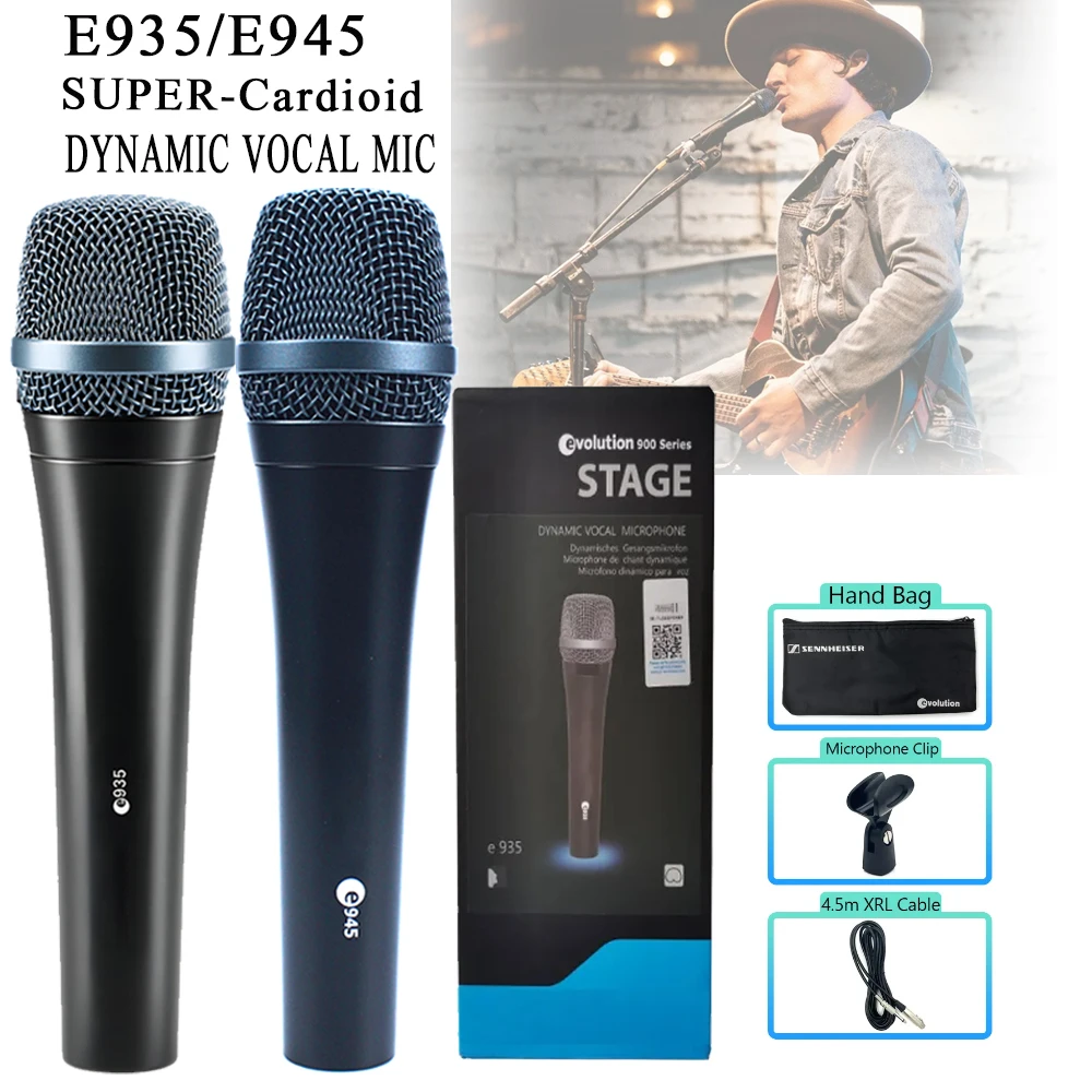 

SENMICRE E935/ E945 Dynamic Super-Cardioid Vocal Microphone Handheld Professional Wired Mic For Performance Studio Live