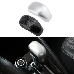 Car Gear Head Shift Knob Cover Grip Trim for Nissan Kicks 2017-2022 ABS Carbon Fiber Sticker Modification Accessories