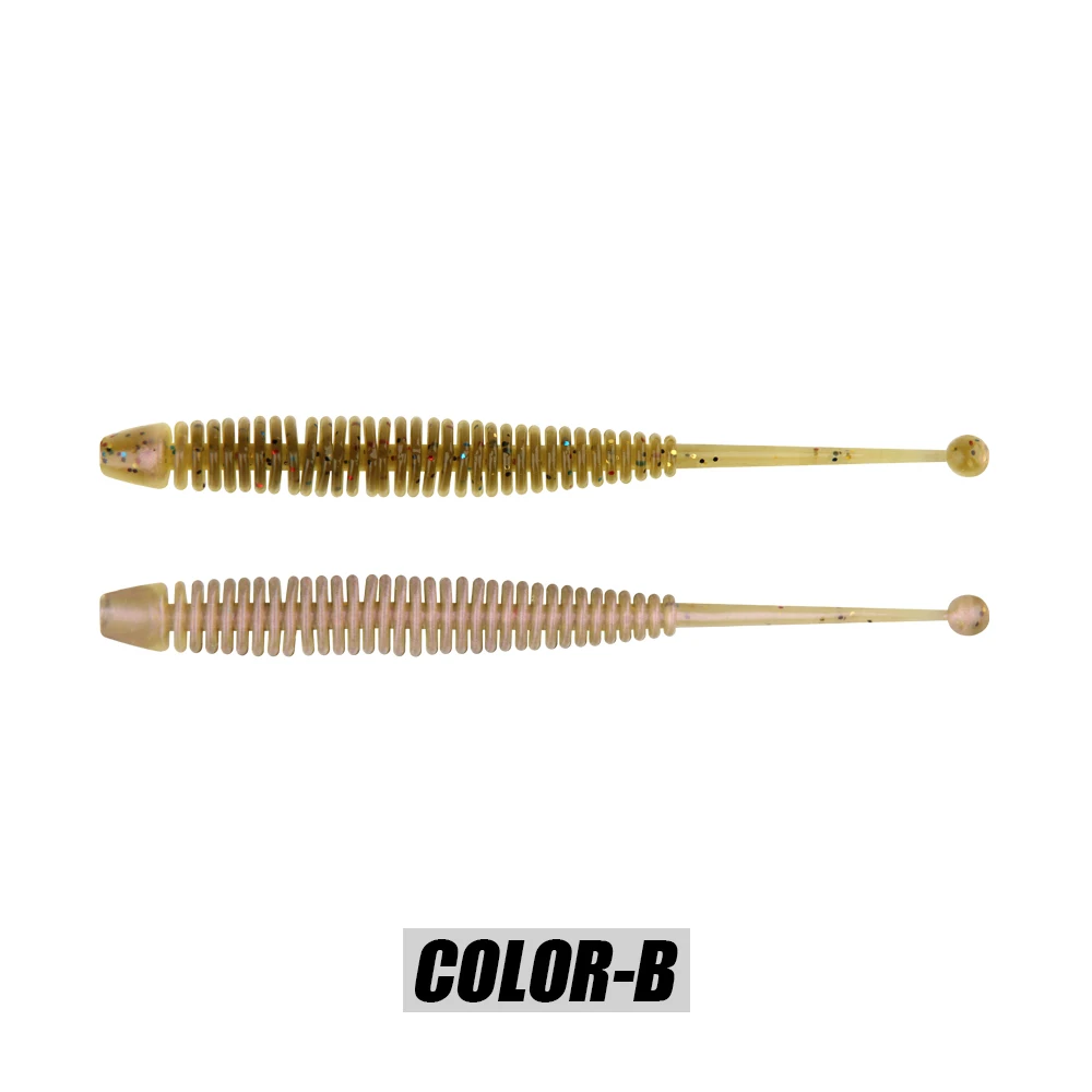 Spinpoler Weiche Köder Angeln Köder Shad Stick Wurm Meer Bass Gefälschte Regenwurm Künstliche Forelle Bass Drop Shot Barsch Leurre 10 teile/paket