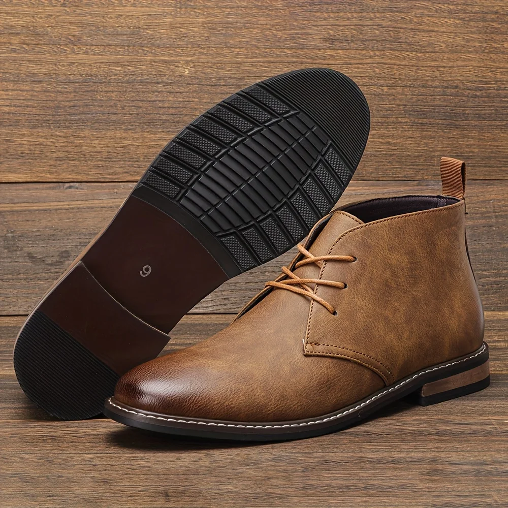 Botas de Desierto Marrones para Hombre, Tallas 8-13, Estilo Retro Americano, Botas de Tobillo para Hombre