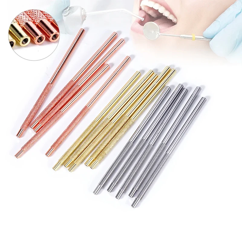 5pcs Dental Mouth Mirror Handle Multifunction Mirror Reflector Gripper Detachable Handle Dentist Tool