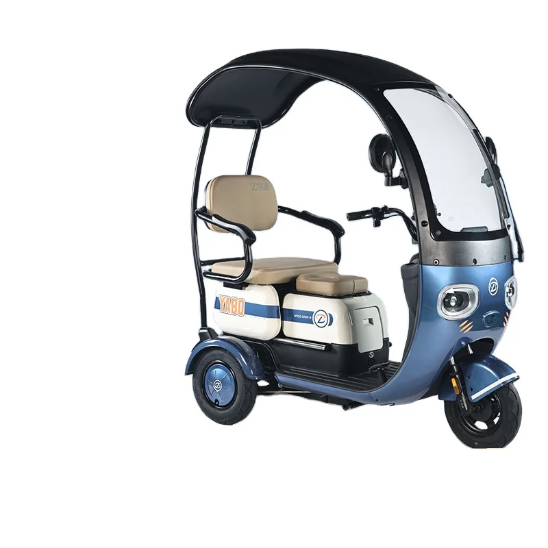 

Hot 600W 800W Electric Tricycle Household Small Scooter Three-seat Adjustable Electric Tricycle 3 Person Tricycle