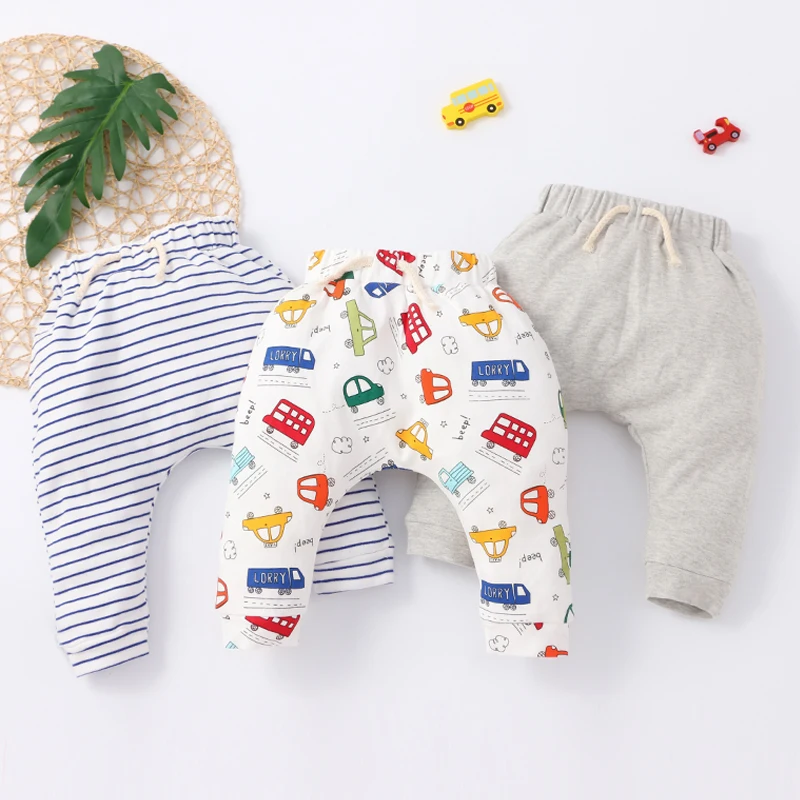 3PCS  Baby Infant  Harlan pants little boys and girls spring and autumn children clothing Casual pants