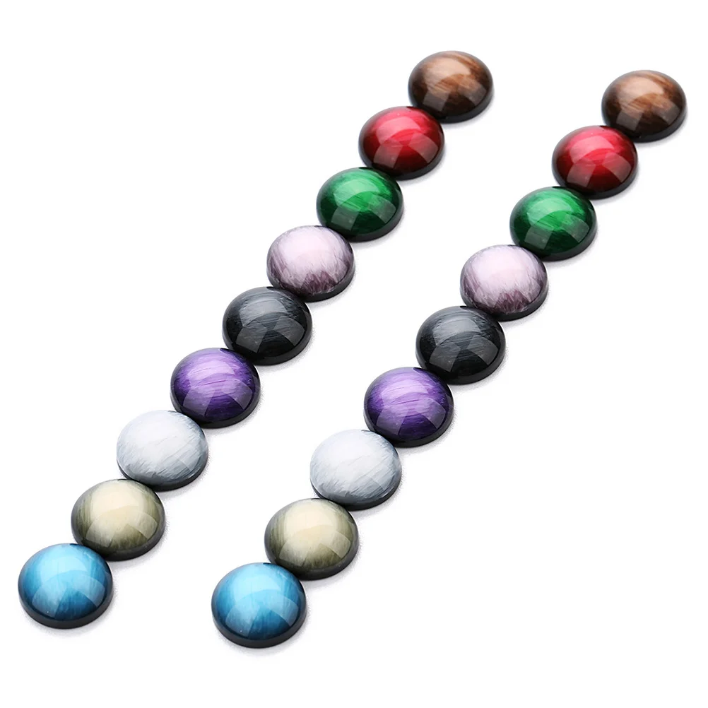 

30Pcs Resin Semicircle Patch Green 12mm Flat Back Jewelry DIY Craft Materials Ear Clips Accessories Resin Patch