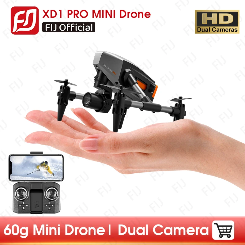 XD1 PRO Mini Drone 60g Podwójny przepływ optyczny WIFI Fotografia lotnicza Quadcopter Drony zdalnie sterowane Prezenty świąteczne RC Zabawki