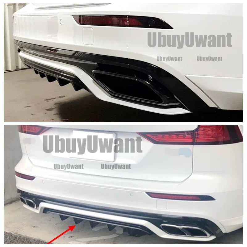 3 Pcs ABS REAR BUMPER TRUNK LIP SPOILER DIFFUSER For VOLVO S60 V60 (ONLY FOR SPORT STYLE) 2021 2022 2023 2024 view 6