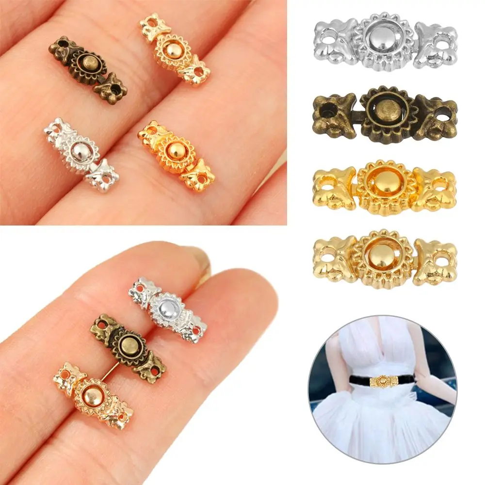 10Sets High Quality Buttons Mini Ultra-small Shoes Buckles Metal Belt Buckle  Bags Clothes DIY Dress Decor