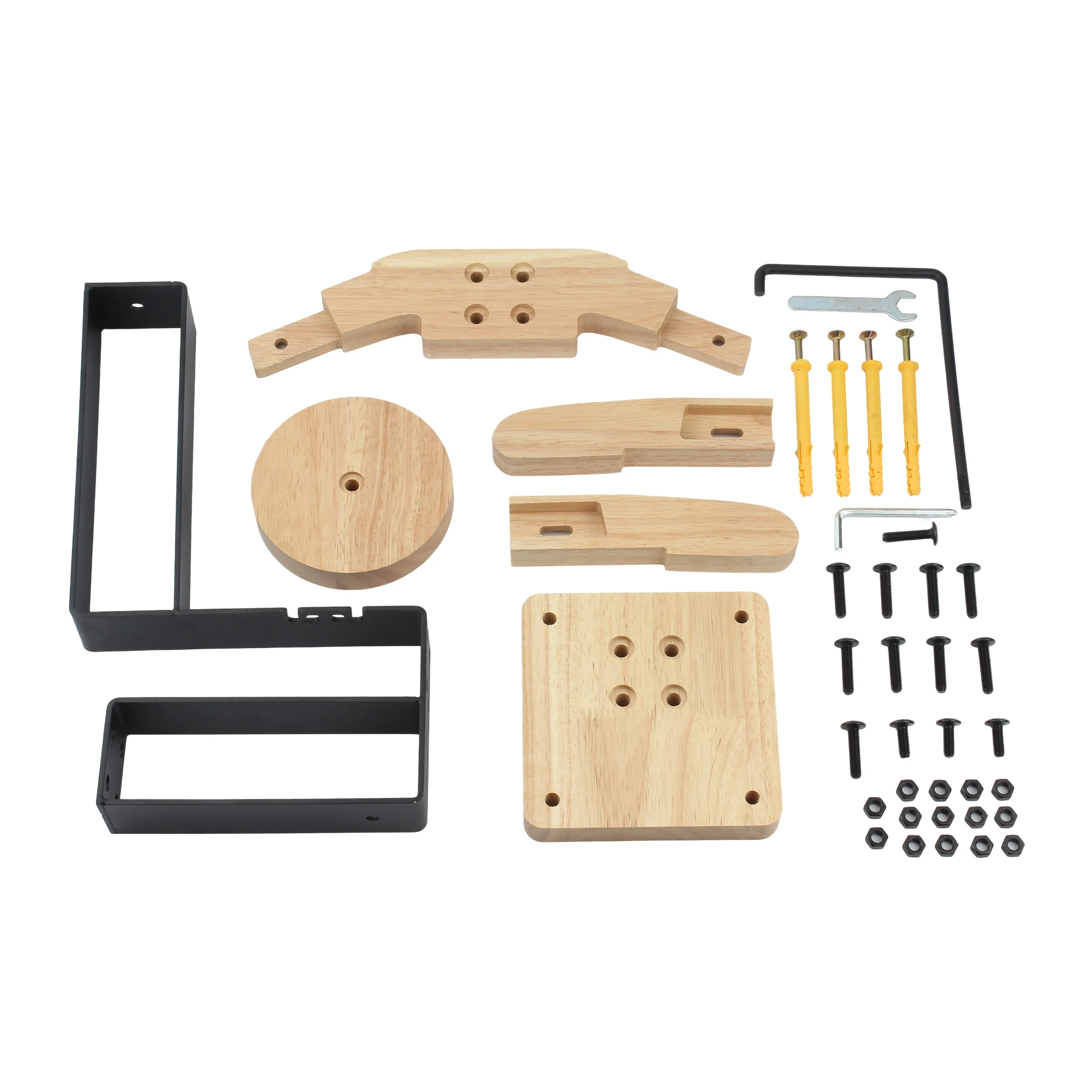 Helmet Rack Wall Mount Motorcycle Helmet Holder Wooden Bicycle Helmet Display Hanger With Hooks All-in-one Helmet Key Rack