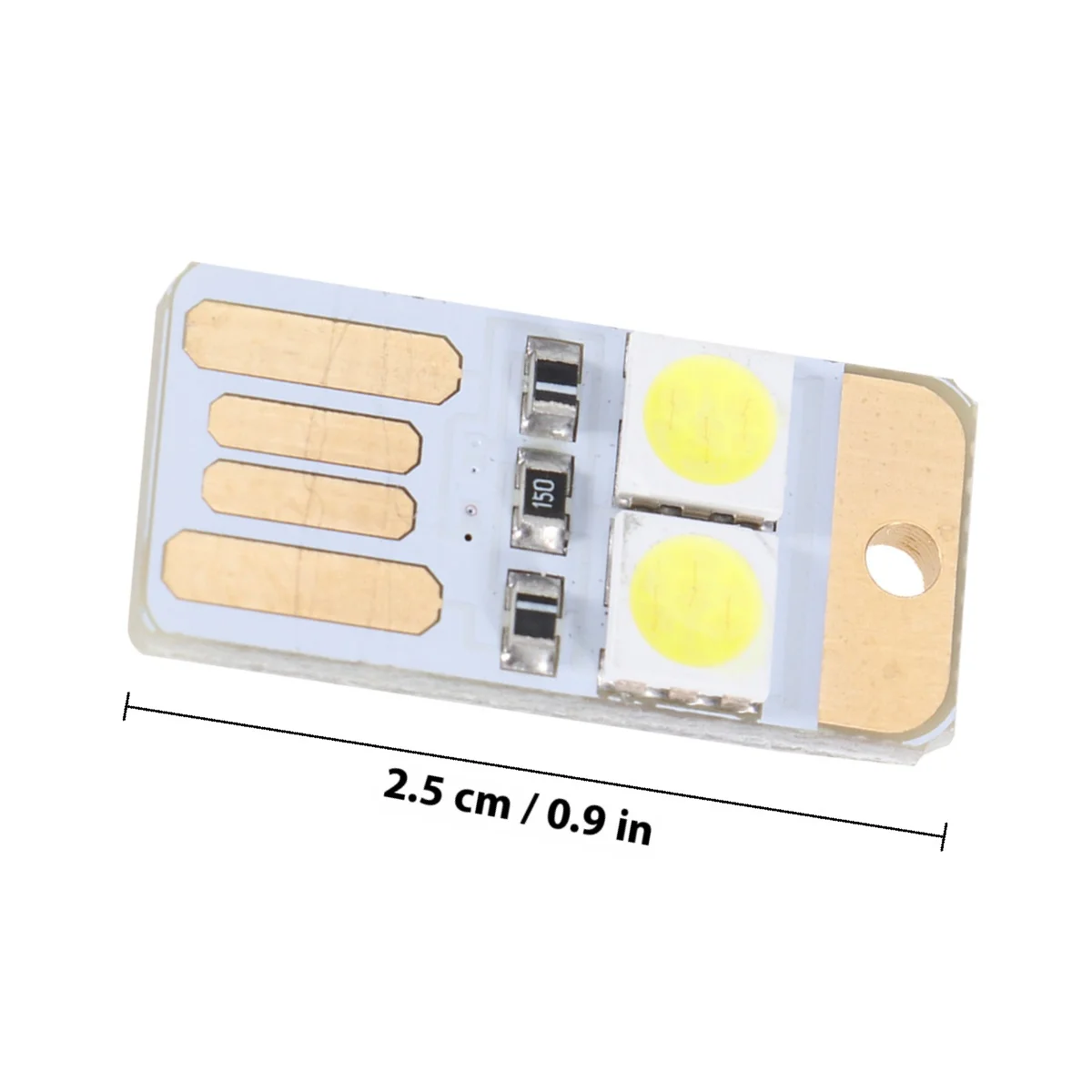 رقاقة إضاءة LED 5 فولت 2-LED 4500K-5500K 50-60 لومن كري 80 جوانب مزدوجة بيضاء نقية تم إدخالها عشوائيًا لإضاءة USB ذاتية الصنع #3