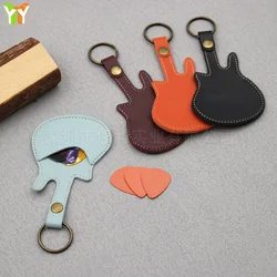 PU Leather Key Chain Guitar Picks Holder Keychain Plectrums Bag Case Supplies Guitar Strap  Guitar Neck