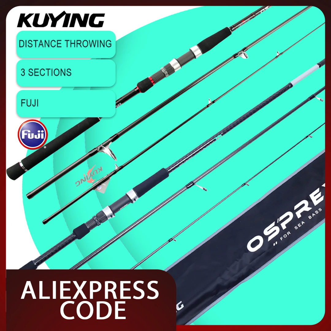 

KUYING OSPREY Surf Spinning Carbon Rod 9ft 10ft MH Power Long Cast Ocean Rock Beach Fishing FUJI Guides Distance Throwing