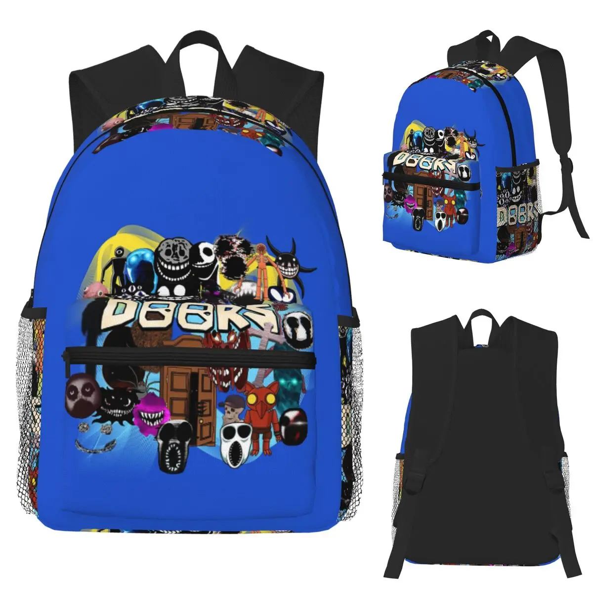 Doors All The Entities New Doors Game Update Student Backpack School Bag Hiking Travel Daypack for Boys Girls Bookbag