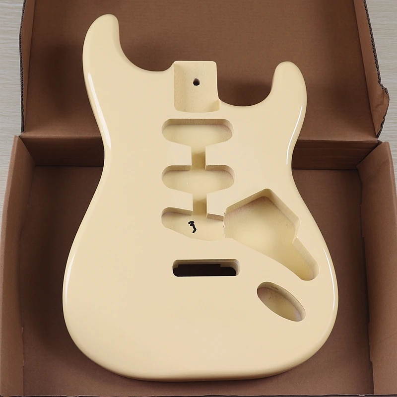 

Three single electric guitar body, cream yellow body, electric guitar barrel, three single body electric guitar instrument acces