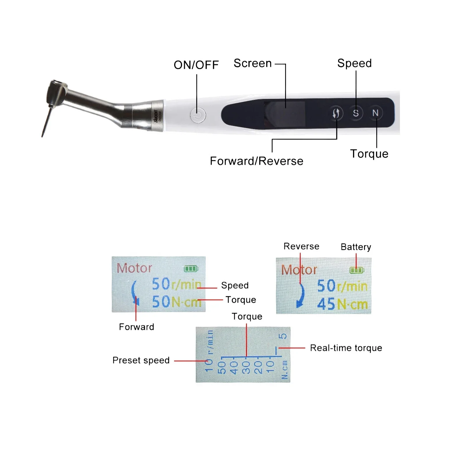 New Product Ideas! den tal Electric Wireless imp lant Torque Wrench Screwdrivers 20:1 Contra Angle Handpiece