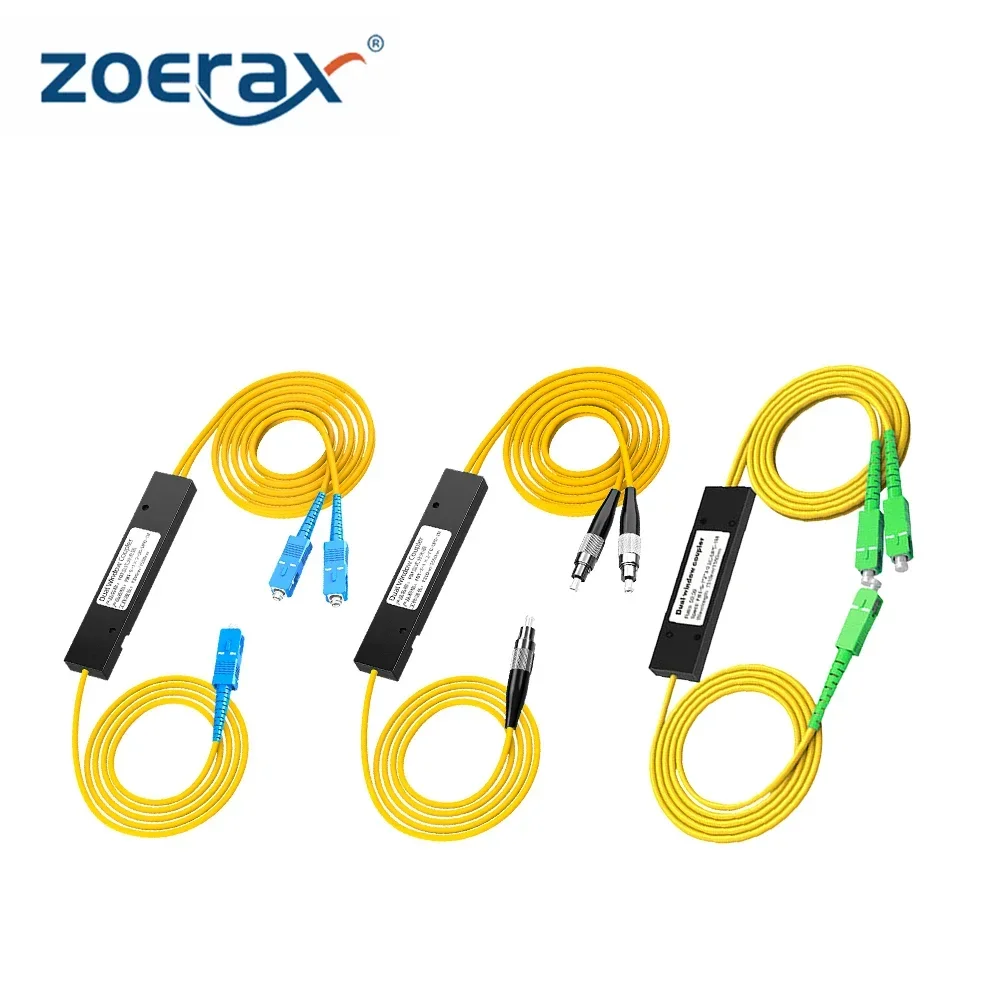 

ZoeRax 1×2 FTTH Fiber Optic Splitter SC A/UPC FC UPC Singlemode Optical Splitter 1 point 2 FBT Coupler Computer Cable Sleeve