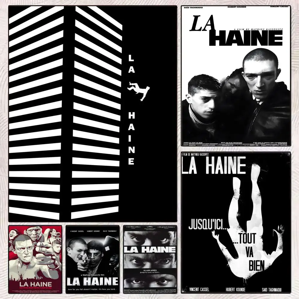 

1995 Movie La Haine Poster HD Art Mural Wallart Poster Waterproof Vintage Print Decor for Home Decoration DIY Durable