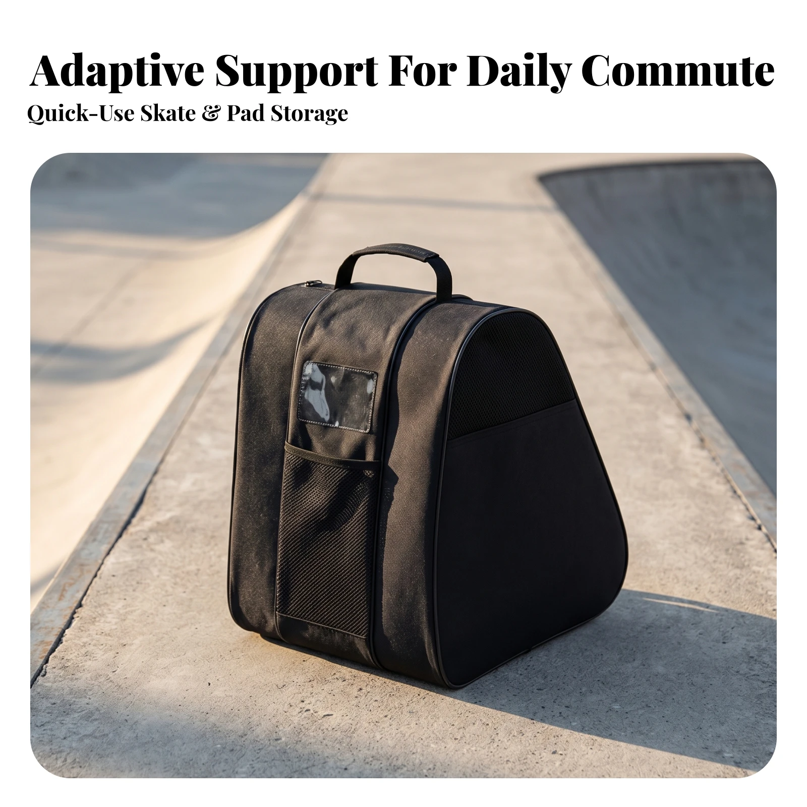 Roller Skate Bag Portable Roller Skate Bag with Mesh Panel Compact Tear-Resistant for Skaters, Skating Practice, Rink Days