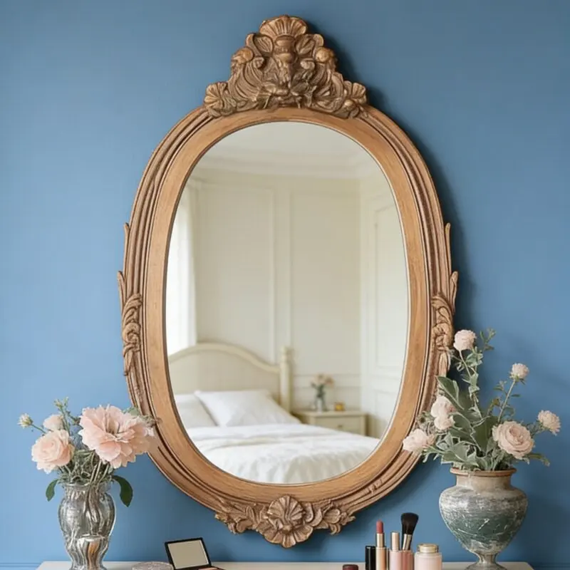 Makeup Dressing Table Mirror Aesthetic Living Room Girls Modern Decoration Mirror Luxury Nordic Spiegel Wand Home Decorations