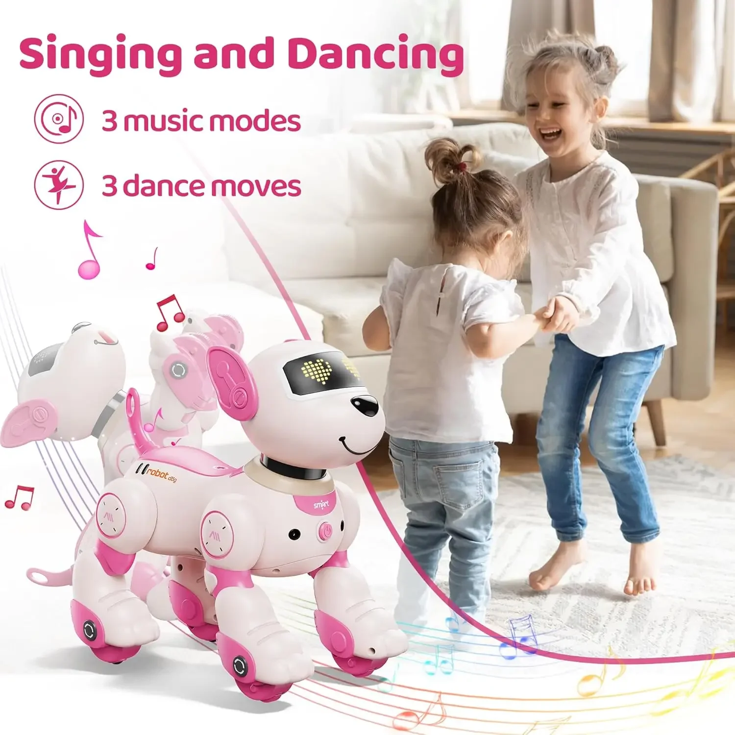 Rc cachorro inteligente Robot perro juguete acrobacias Control remoto Diy programación voz interactiva niños electrónicos mascota perro regalos