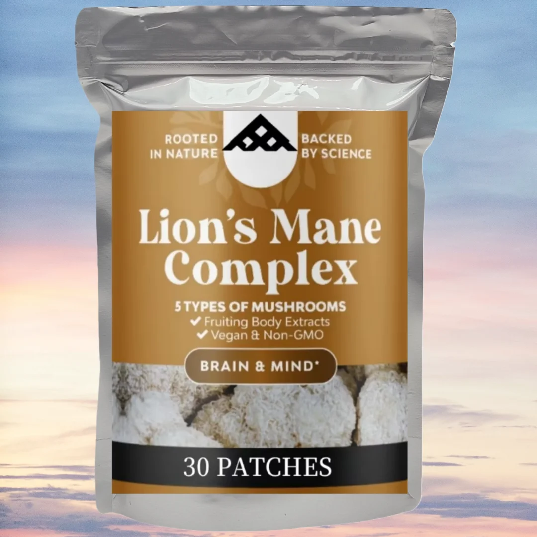 Lions Mane Mushroom Transdermal Patches Memory & Focus Supports Immune System & Brain Health 30 Patches