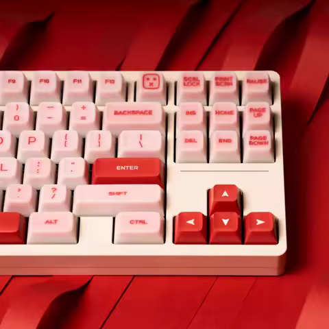 MiFuny Strawberry Theme Keycaps Set 161Keys QXA Profile Custom Pink Keycaps ABS Key Caps Mechanical Keyboard Accessories Gift