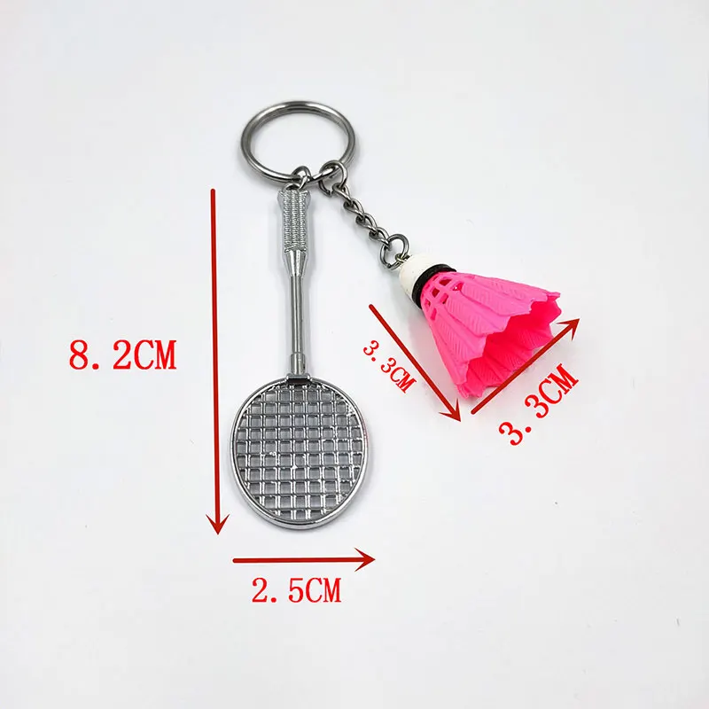 12Pcs Badminton Keychain Pendant Gift Badminton Keyring Mini Crafts Cartoon Badminton Pendant