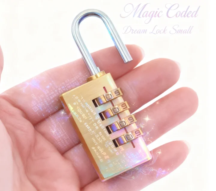 

Magic Coded Dream Lock Small Mentalism Padlock Trick Chosen Numbers Unlock Illusion Props for Close-Up Magic
