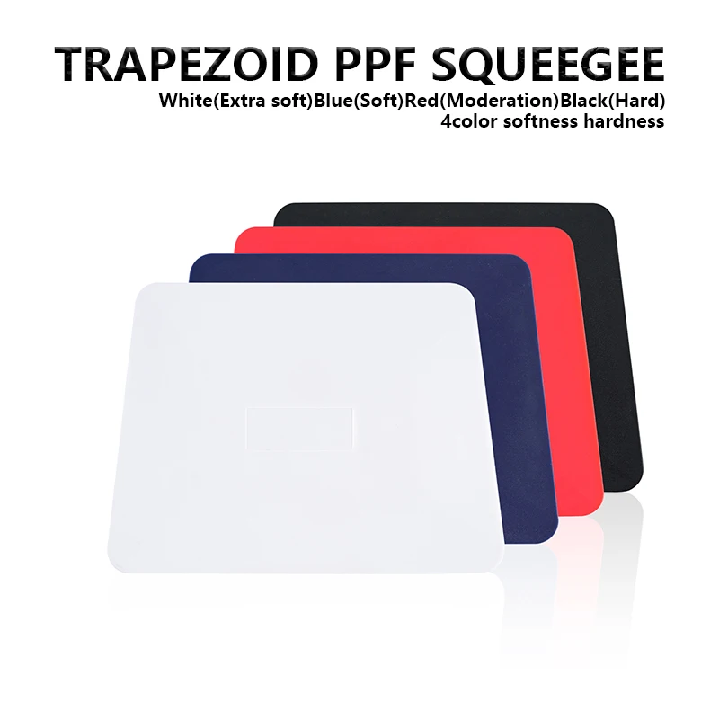 

Trapezoid PPF Squeegee Car Film Corner Professional thin edge trimming 4color softness hardness Window Tint Installation Scraper