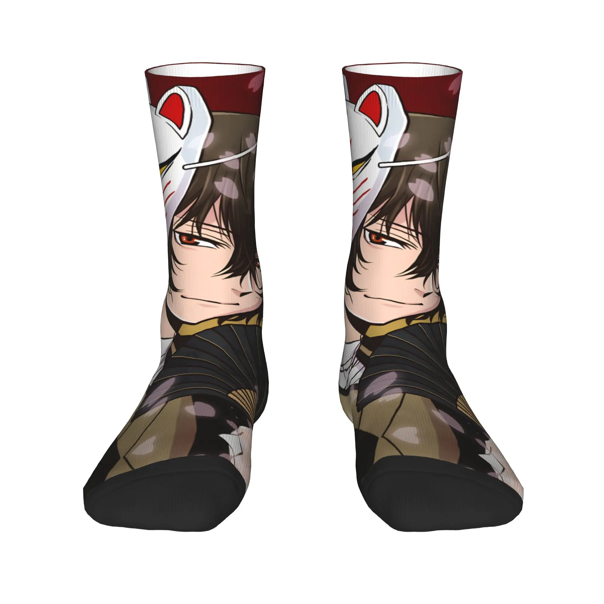 Adults Men Socks Dazai Bungo Stray Dogs  Stockings Spring Korean Soft Breathable Socks Graphic Outdoor Sports Anti Skid Socks