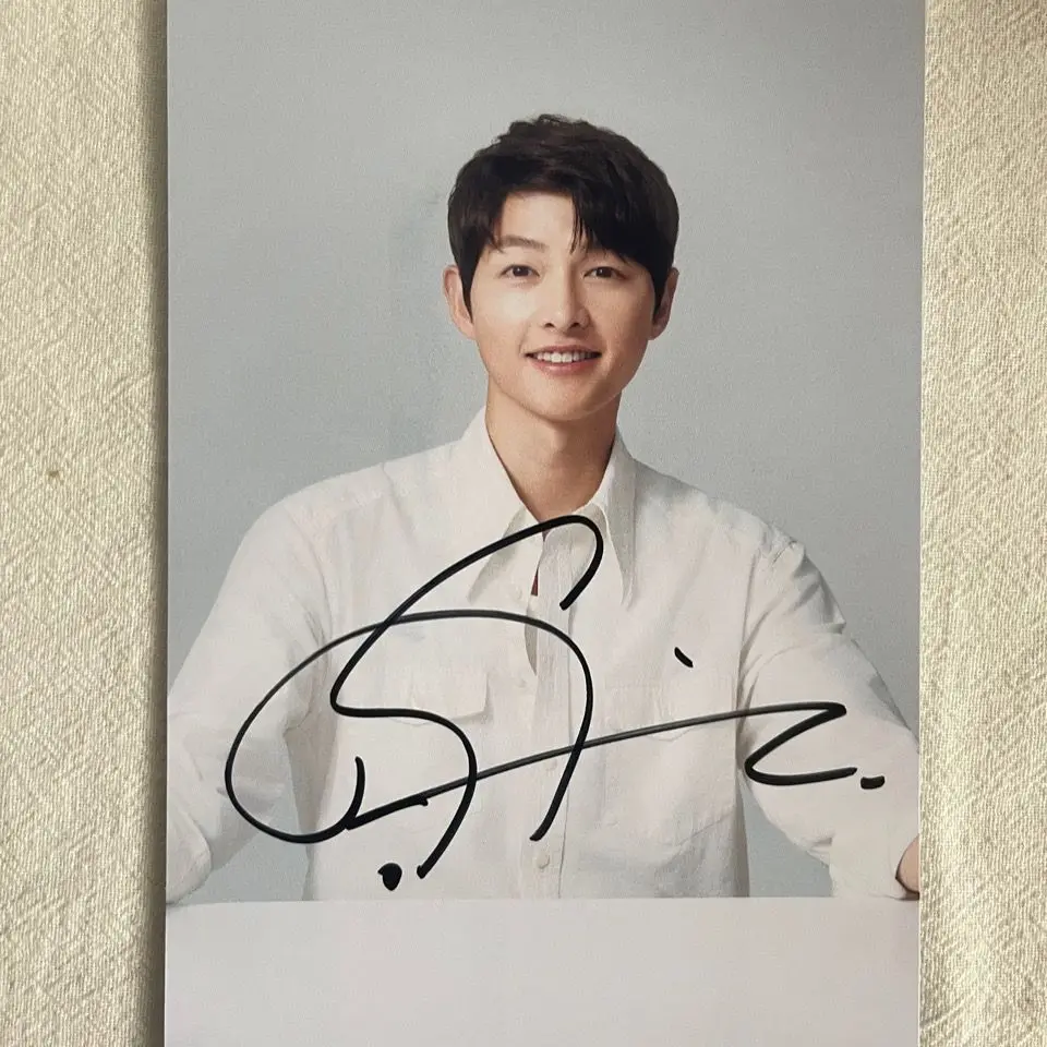 Joong-ki Song Signature Photo Hand Signed Photo