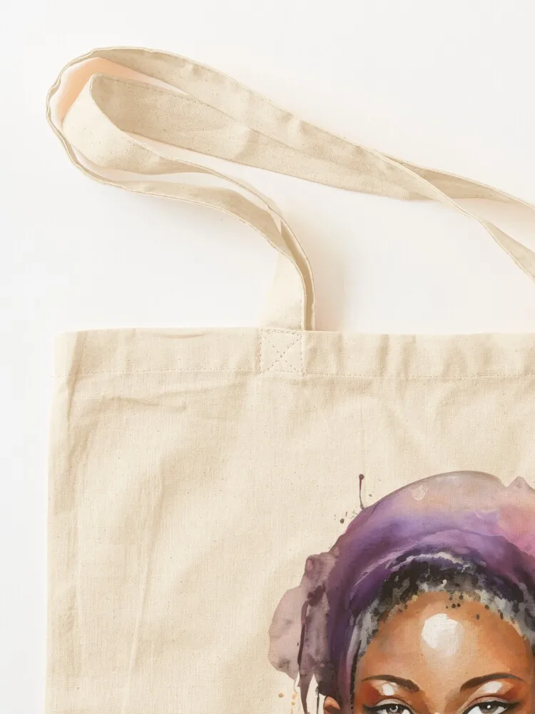 Frontal woman with intense look- Series The strength of women Tote Bag handbag reusable shopping bags tote bags men