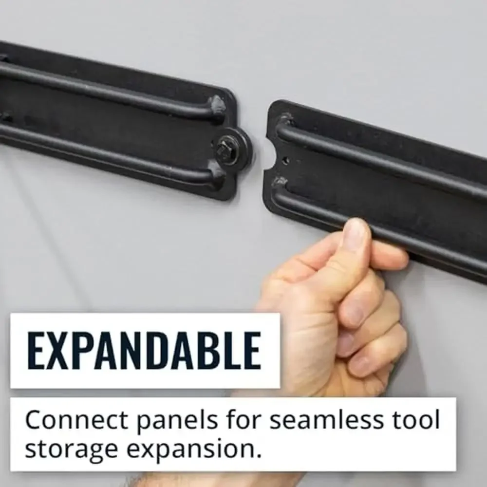 Adjustable Heavy Duty Steel Garage Tool Storage Rack Wall Mount Organizer System Yard Tools Shovels Rakes Brooms Mops Chairs