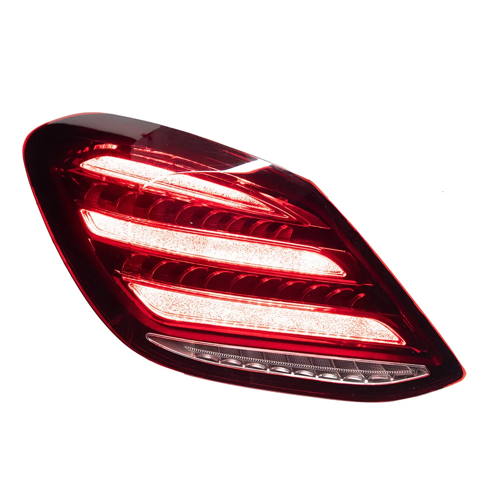 Światła samochodowe dla Benz W205 C Class 2015-2021 LED Auto Taillight Assembly Upgrade Maybach Design 2019 Style Signal Lamp Akcesoria — 2
