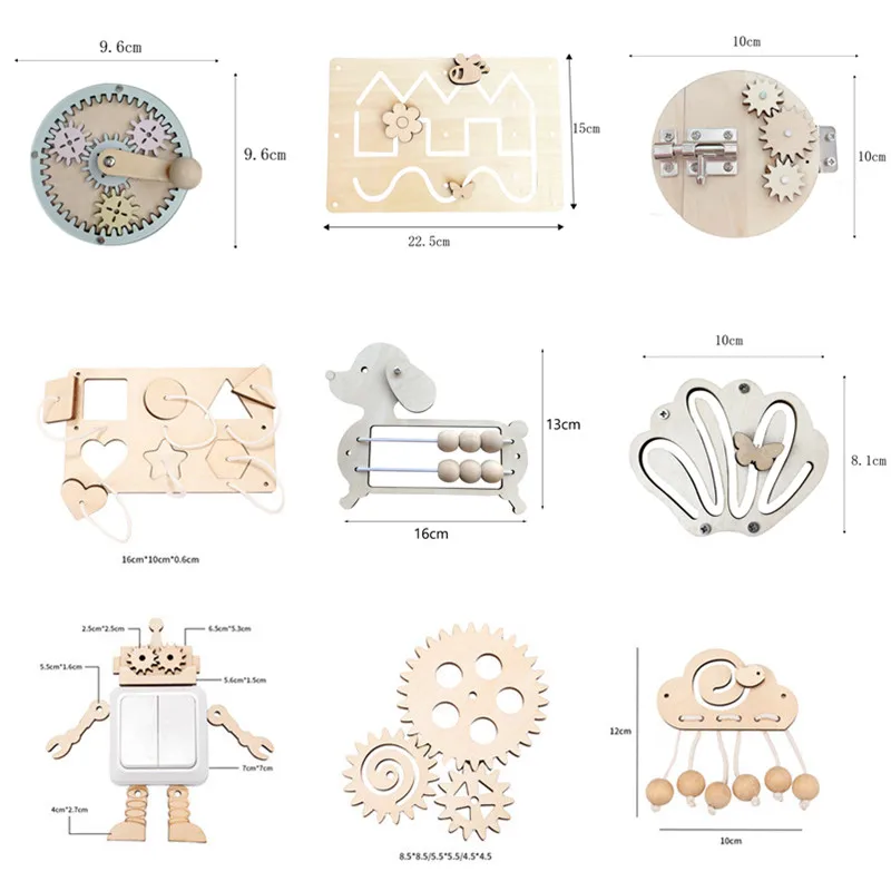 Bambini occupato bordo accessori fai da te attività del bambino abilità motorie fini giochi di apprendimento giocattoli sensoriali Montessori prima educazione Busyboard