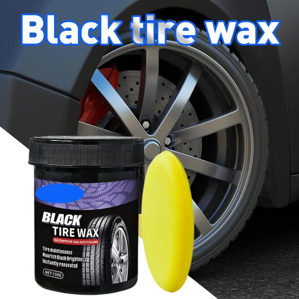 شمع الإطارات الأسود مناسب لجميع المركبات يأتي مع منتج العناية بالإطارات سهل الاستخدام وإطارات مقاومة للماء والغبار Su N3U4