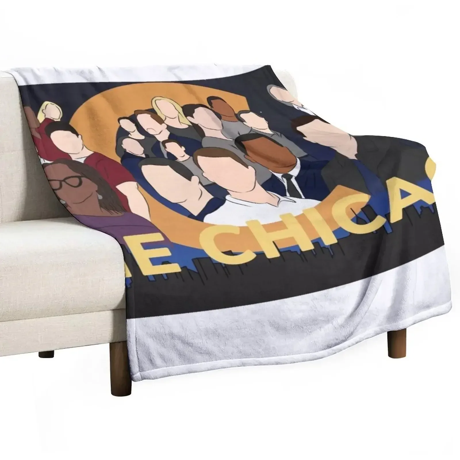

One Chicago Poster Throw Blanket blankets ands funny gift Luxury Designer Blankets